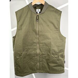 NWOT Ten Tree Tentree TechBlend Light Insulated Vest Mens M Full Zip Olive Green